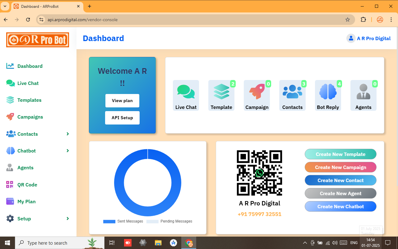 ARProBot Dashboard